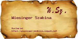 Wiesinger Szabina névjegykártya