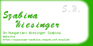 szabina wiesinger business card